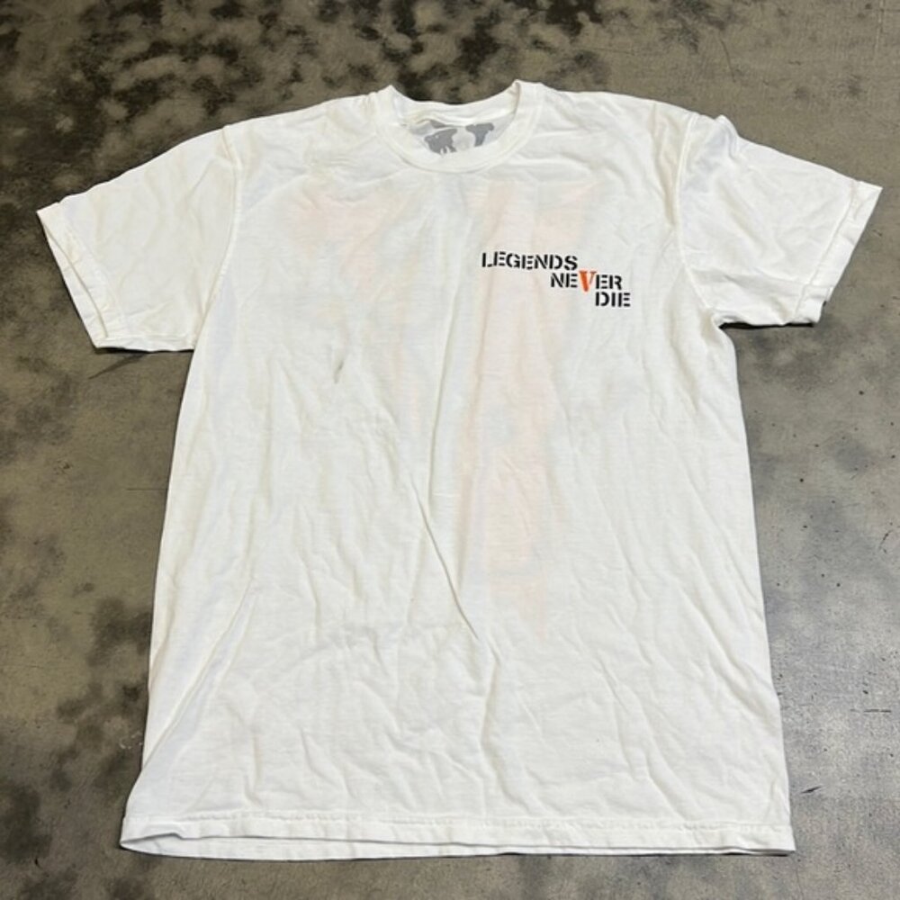Juice WRLD x butterfly Vlone Mens White Short Sleeve T-Shirt Size M